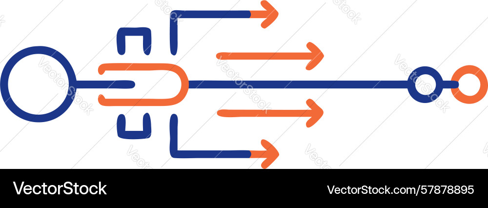 Abstract digital gateway flow Vector Image
