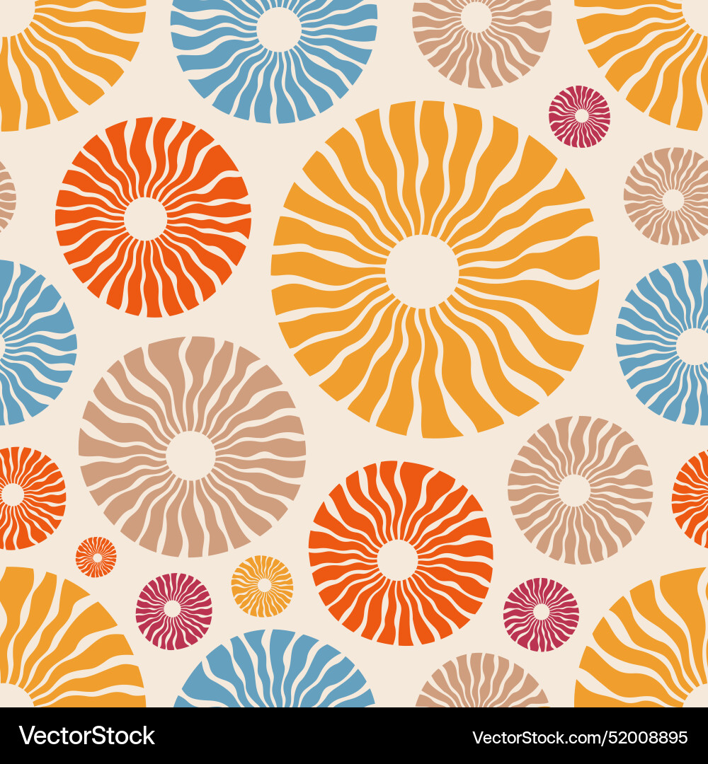 Flowers seamless color pattern abstract round Flowers seamless color pattern abstract round vector image