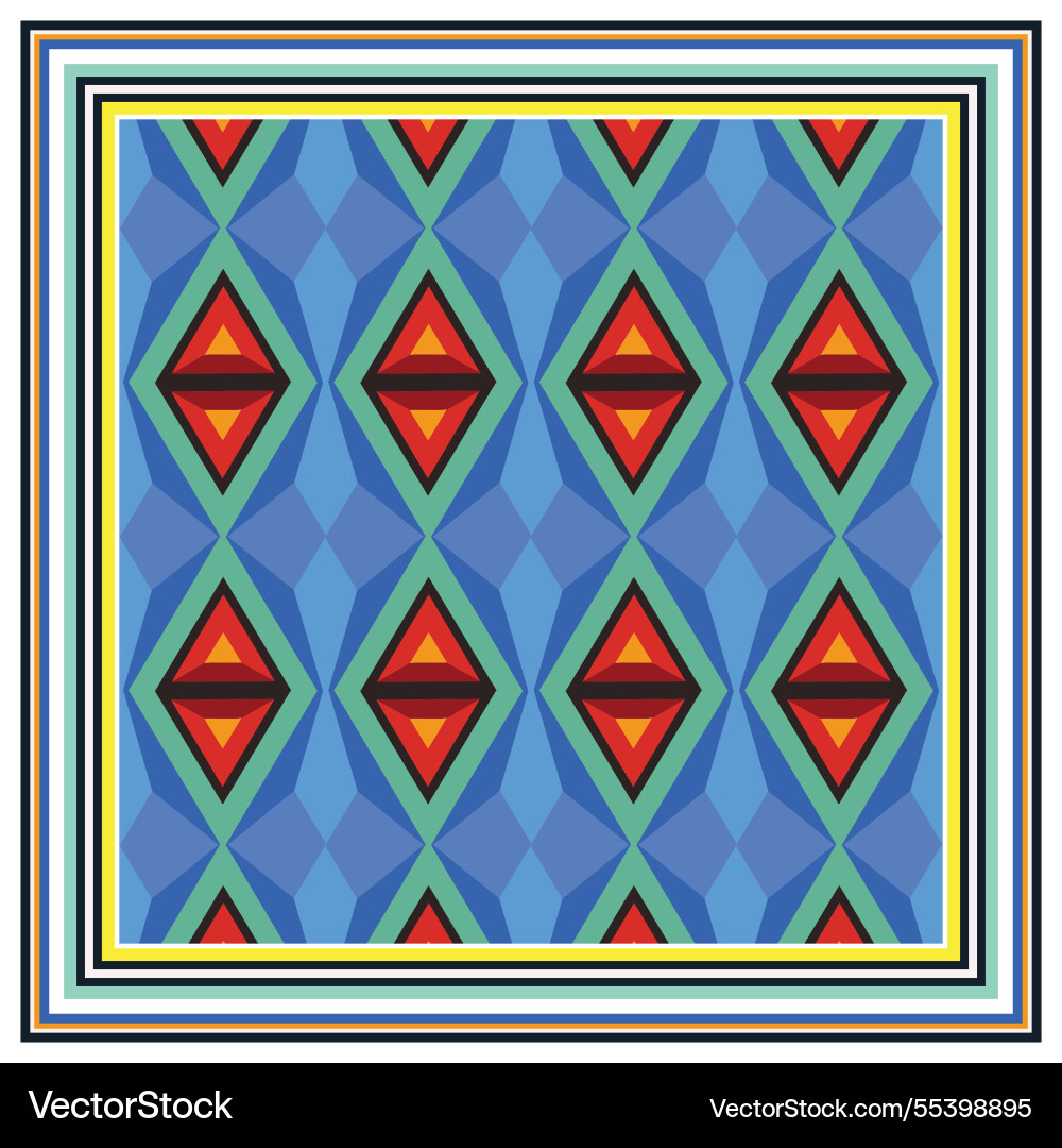 Geometric diamond shape print pattern Geometric diamond shape print pattern vector image