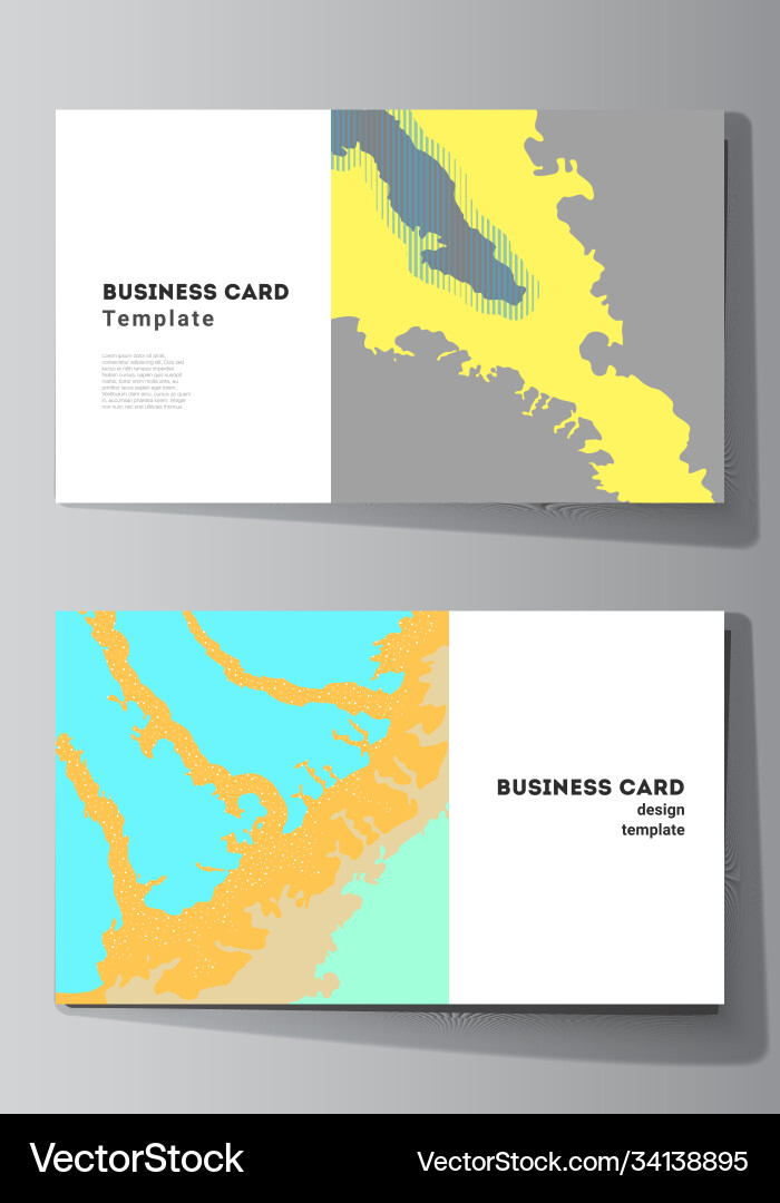 Layout two creative business cards vector image