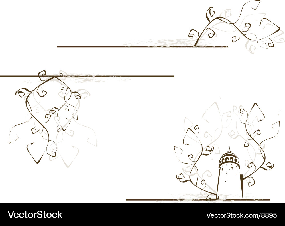 Pattern with tower vector image