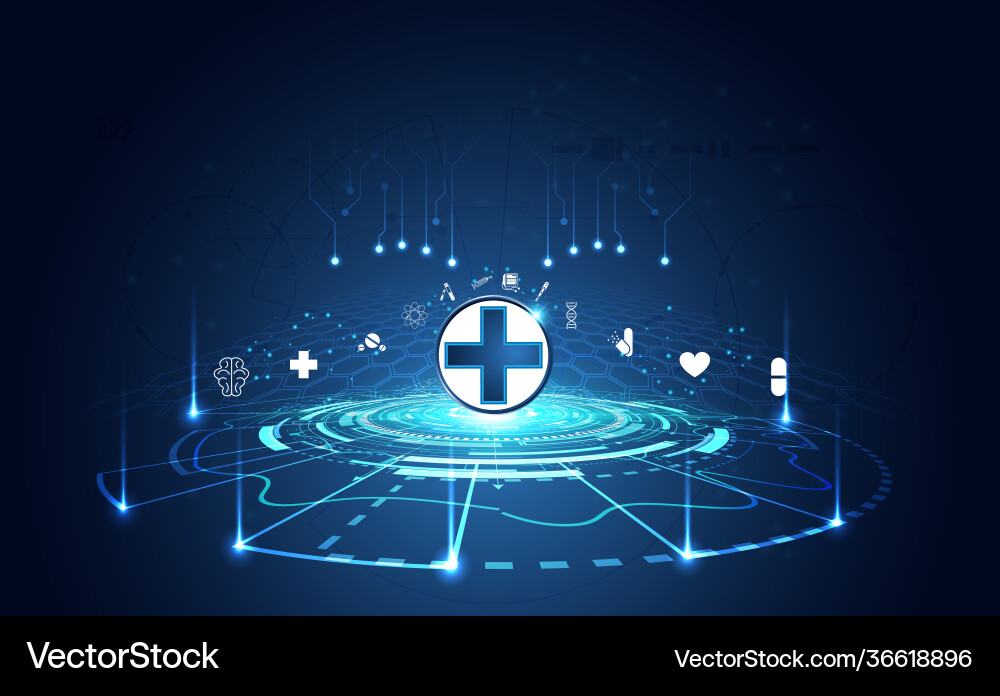 Abstract health medical science healthcare icon Abstract health medical science healthcare icon vector image