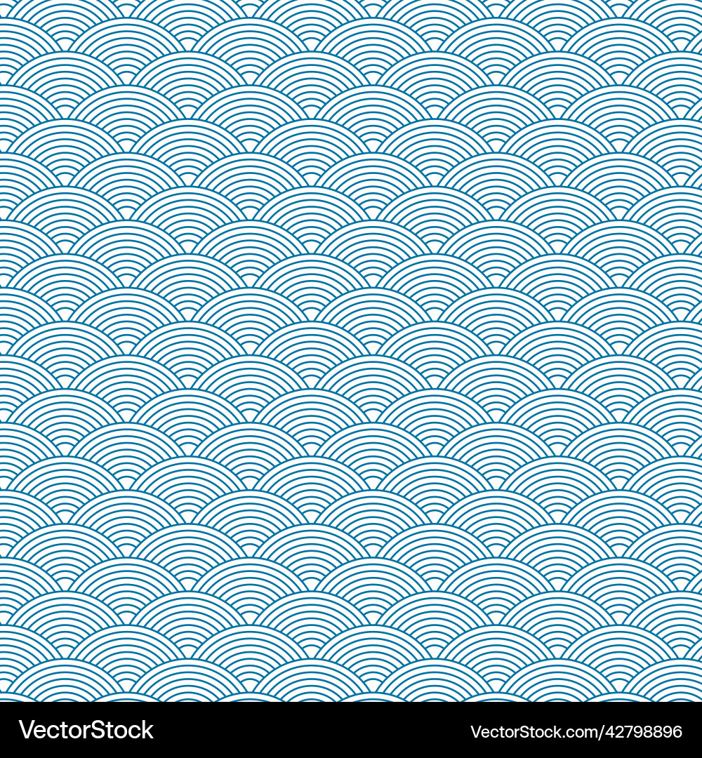 Abstract japanese wave pattern design Vector Image