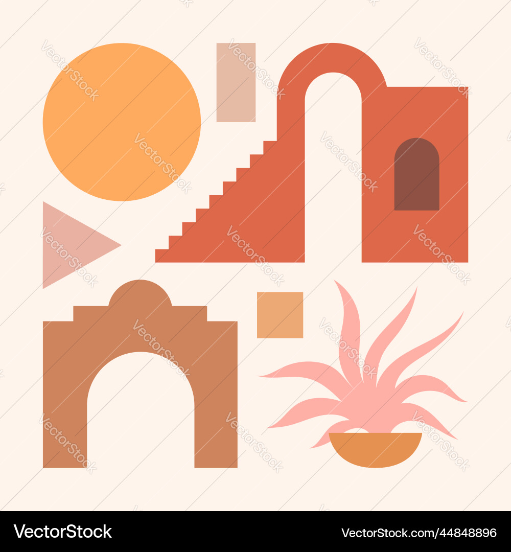 Abstraction shapes architecture Abstraction shapes architecture vector image