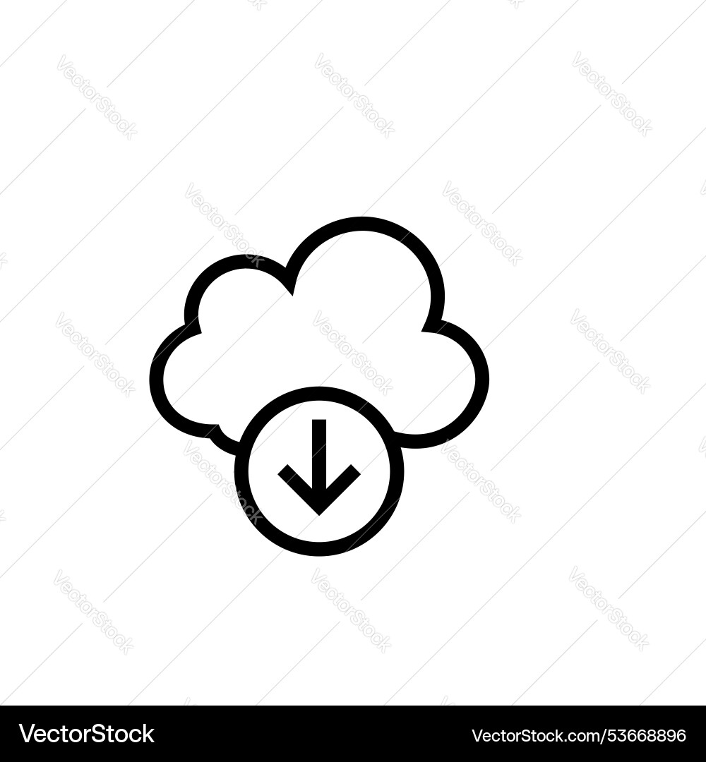 Cloud computing icon outline style design Vector Image