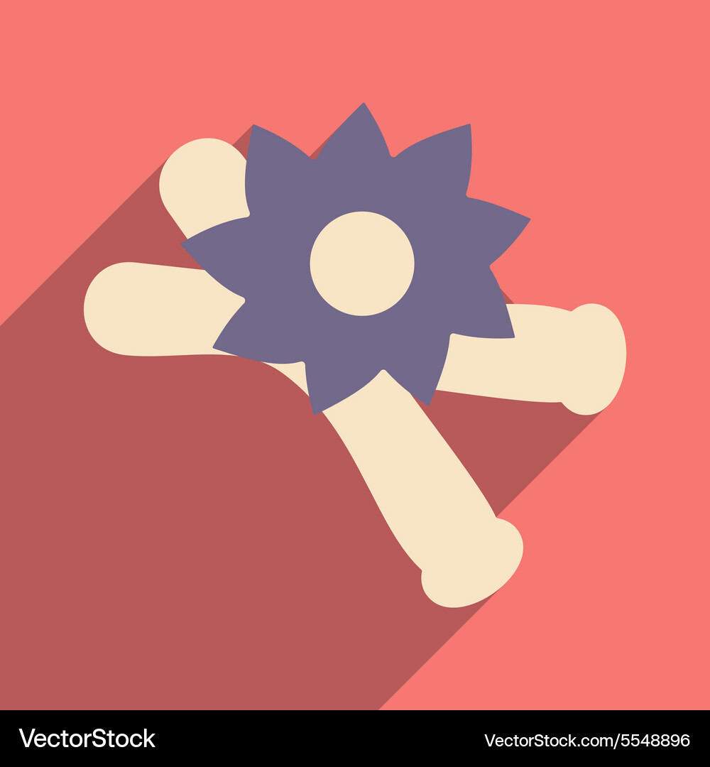 Flat with shadow icon and mobile application Vector Image