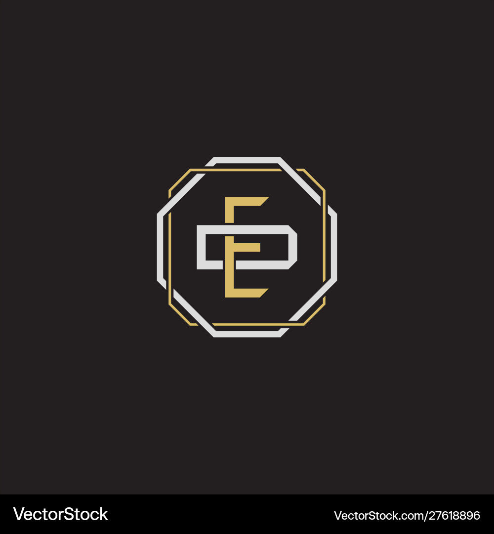 Overlapping Initial Logo - ED Monogram vector image