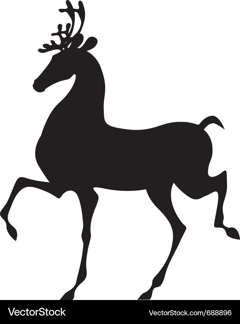 Rudolph Silhouette Vektorbild