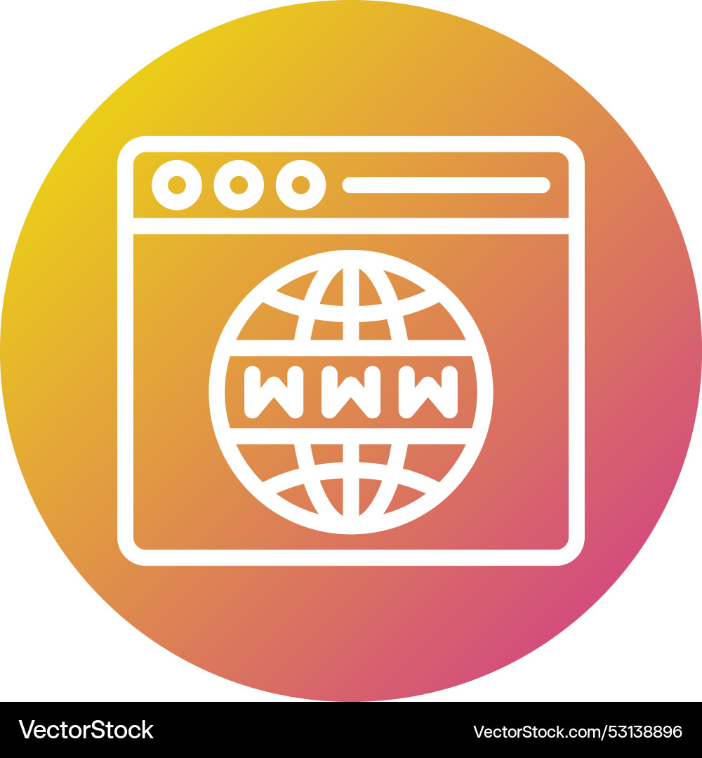 Web browser icon design vector image