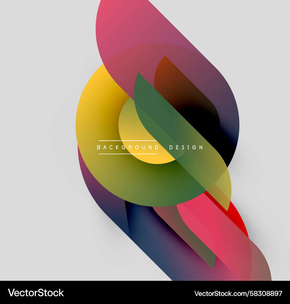Abstract colorful overlapping shapes create Vector Image