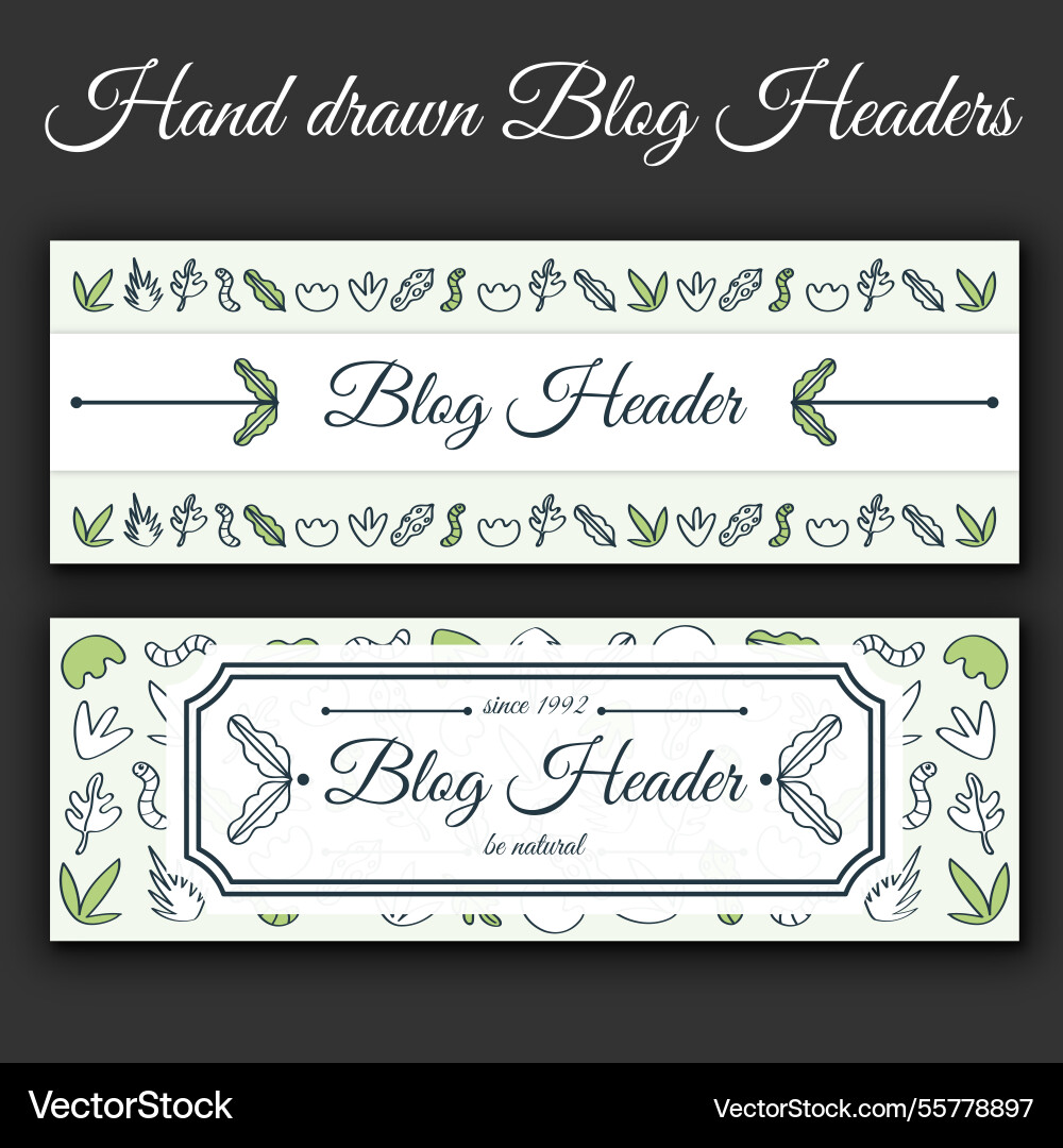 Blog header with leaves Vector Image