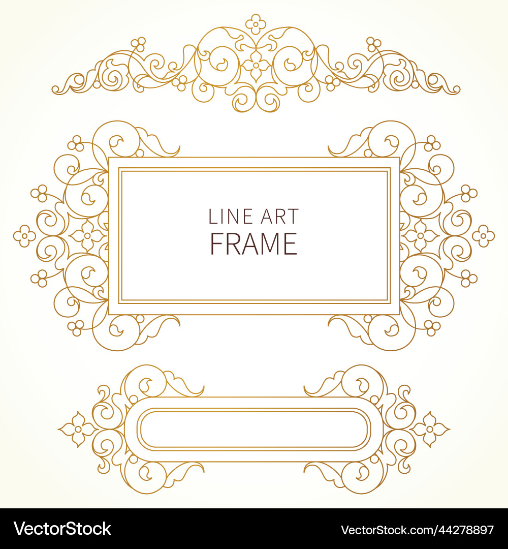 Line art frame for design template Line art frame for design template vector image