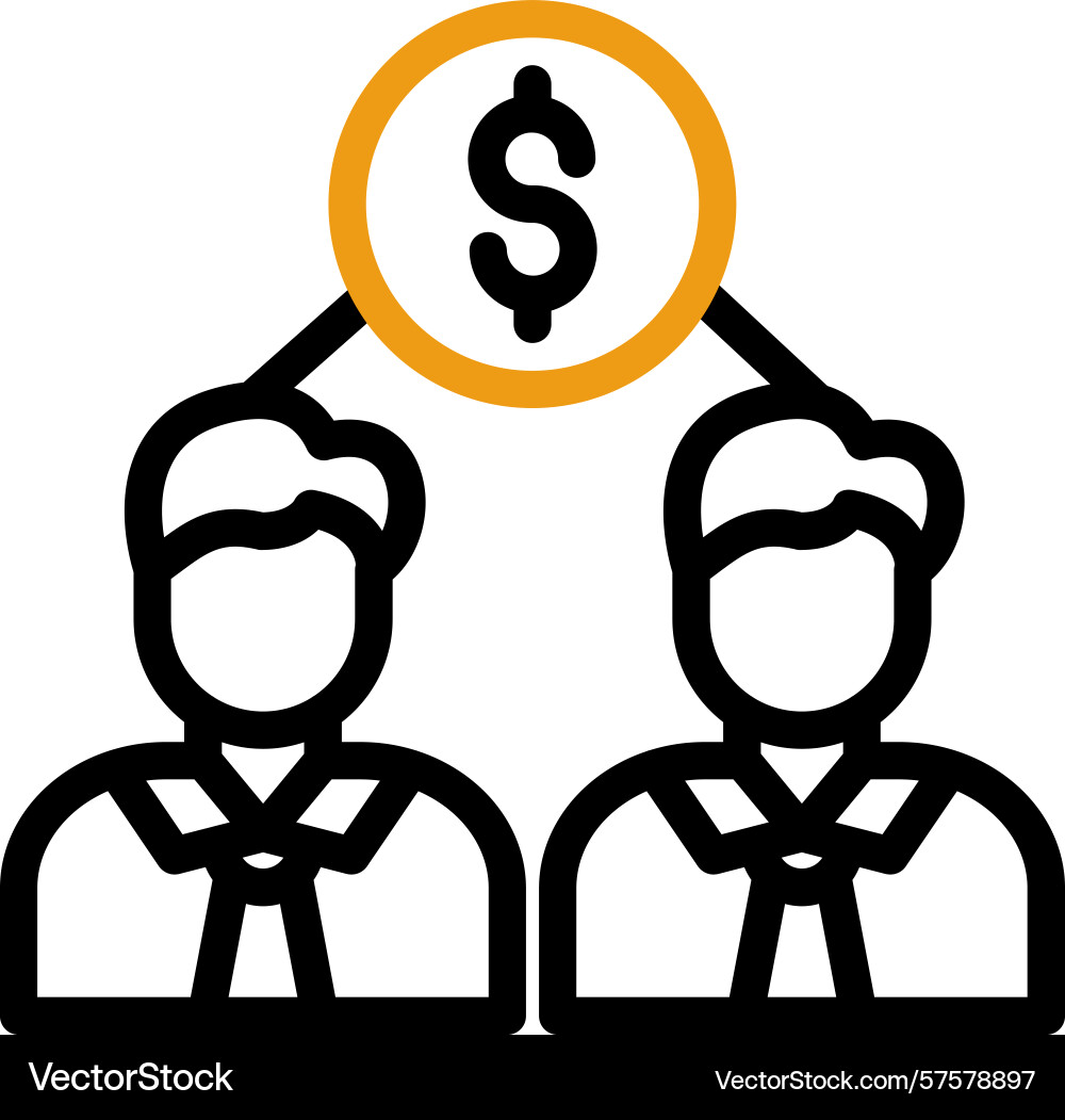 Market segmentation two color icon Vector Image