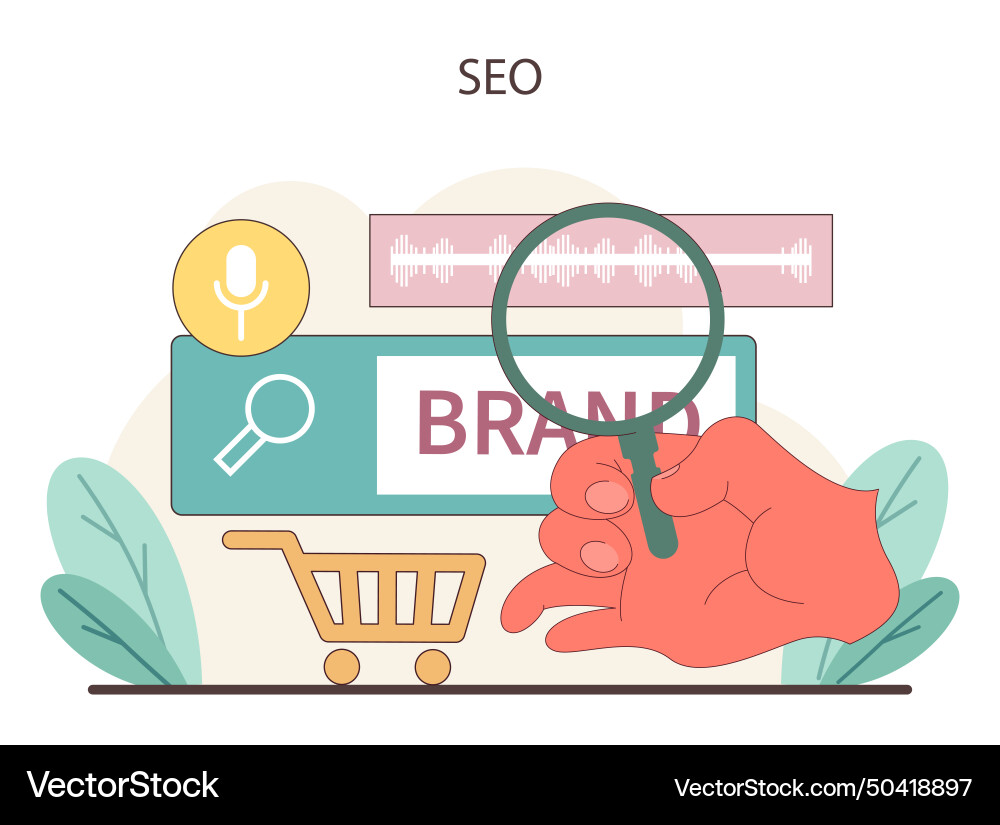 Seo concept a creative display of practices Seo concept a creative display of practices vector image