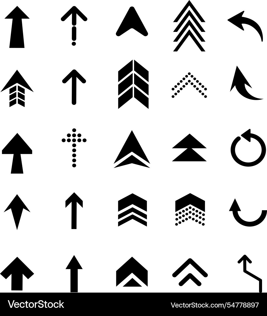 Set of custom arrow icons Vector Image