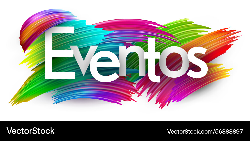 Spanish text for events on colorful background Spanish text for events on colorful background vector image