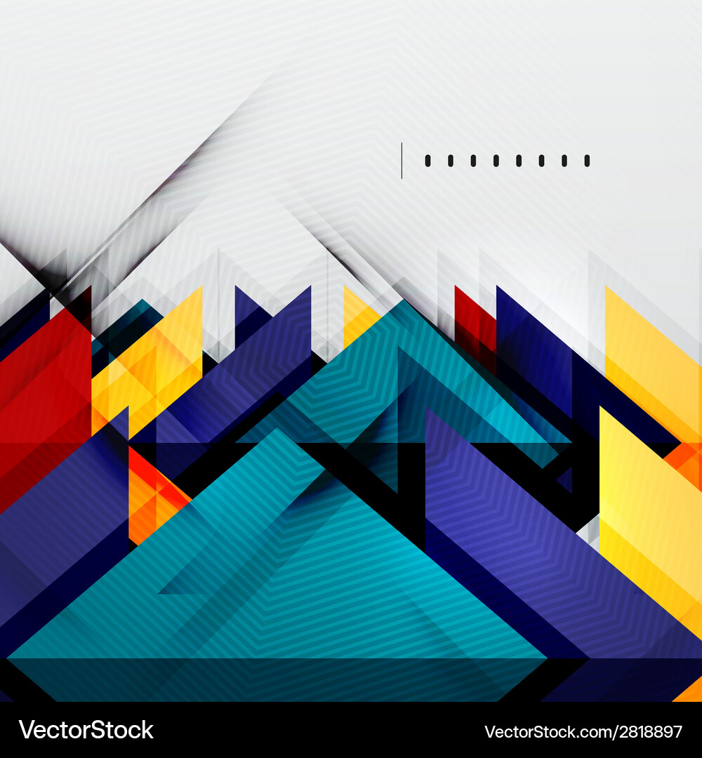 Squares and shadows - tech abstract background Vector Image