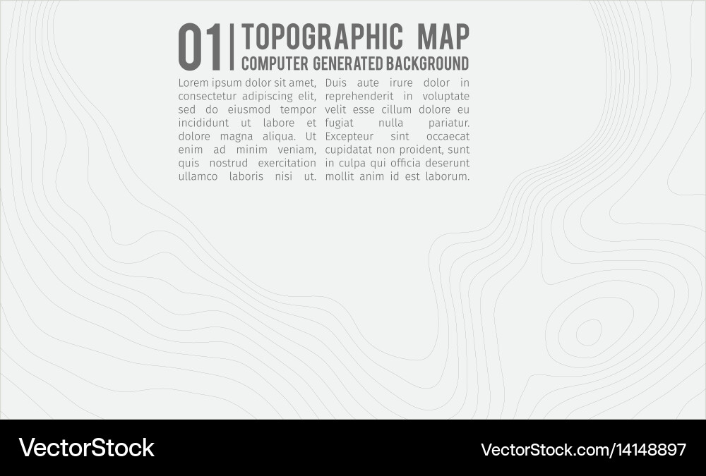 Topographic map background with space for copy vector image