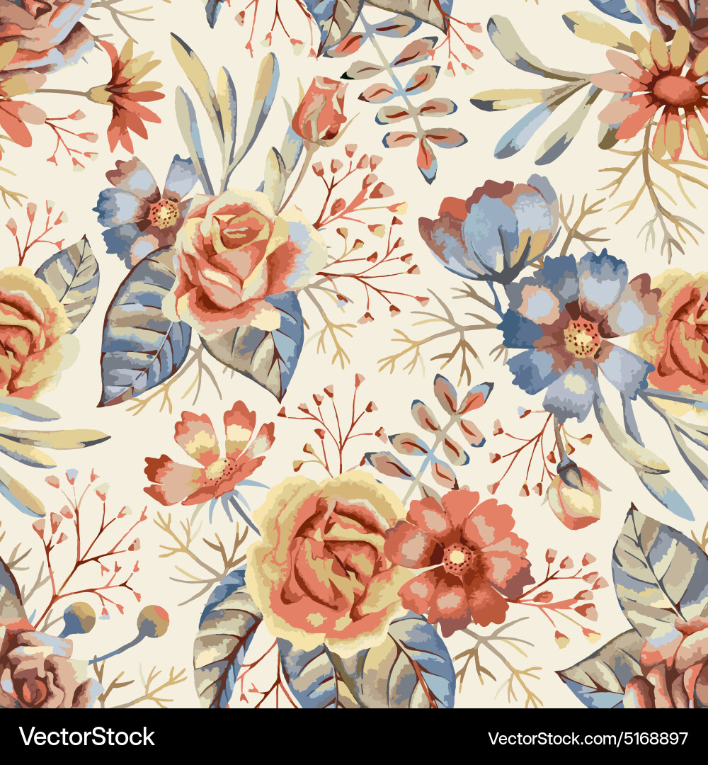Watercolor seamless pattern Royalty Free Vector Image
