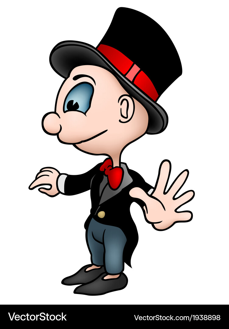 Character in tuxedo Vector Image