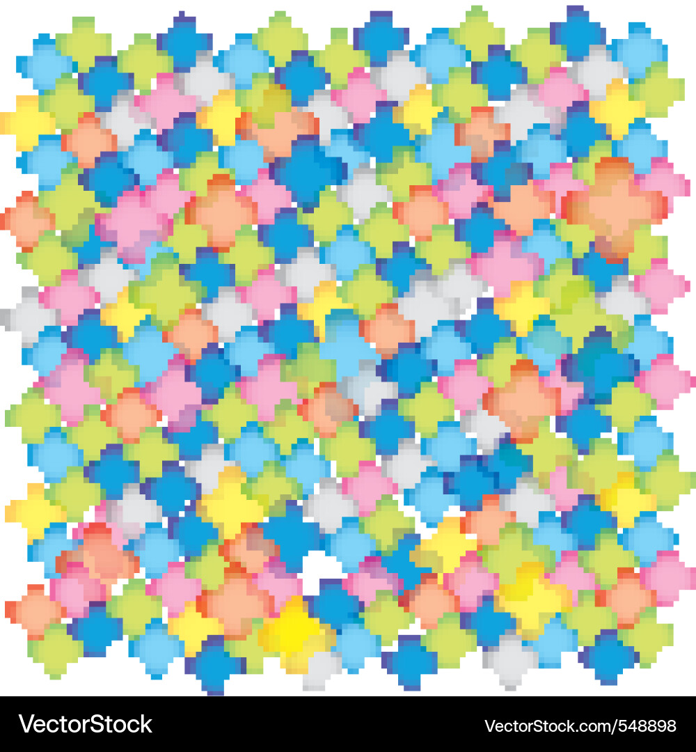 Chromatic Crosses Pattern Vector Image