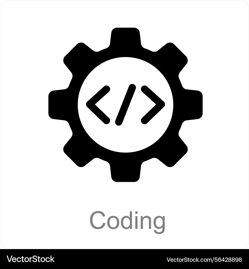 Coding and programming icon concept vector image