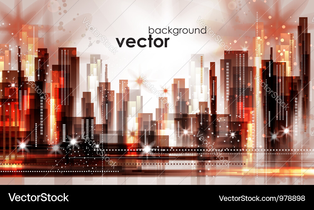 Futuristic Cityscape Background Vector Image