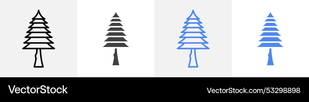 Pine tree icon set use for web ui or app Pine tree icon set use for web ui or app Vector Image