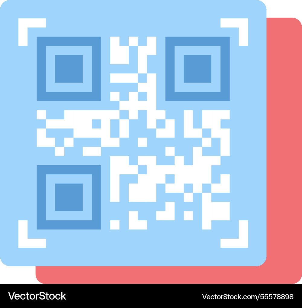 Qr code flat web icon concept Qr code flat web icon concept vector image