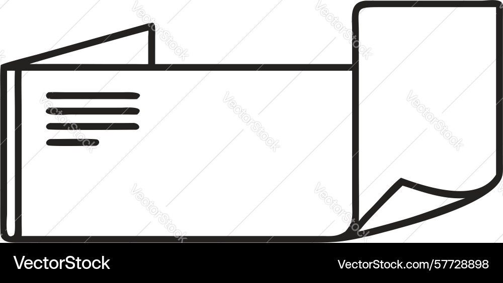 Rolled document or scroll information historic vector image