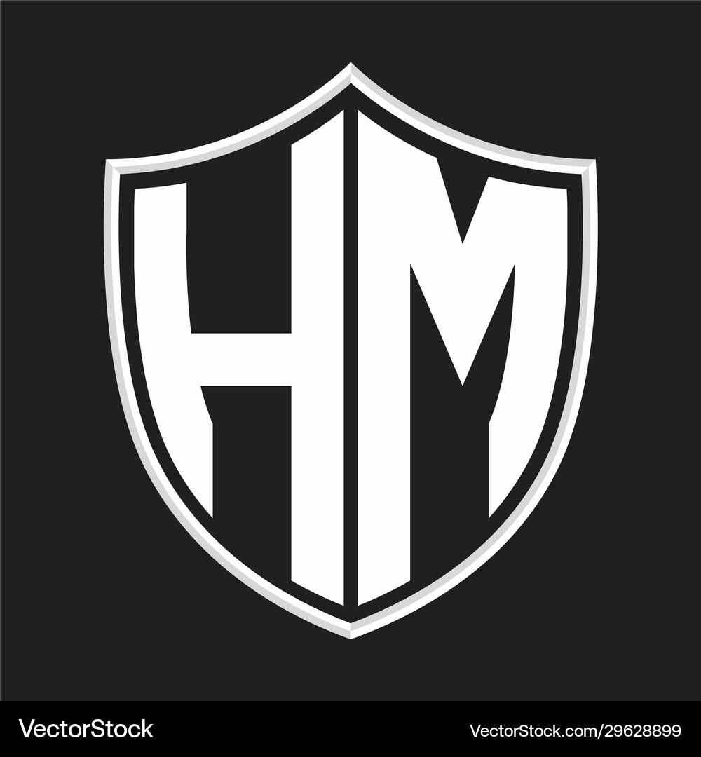 Hm logo monogram with shield shape isolated – Royalty-Free Vector ...