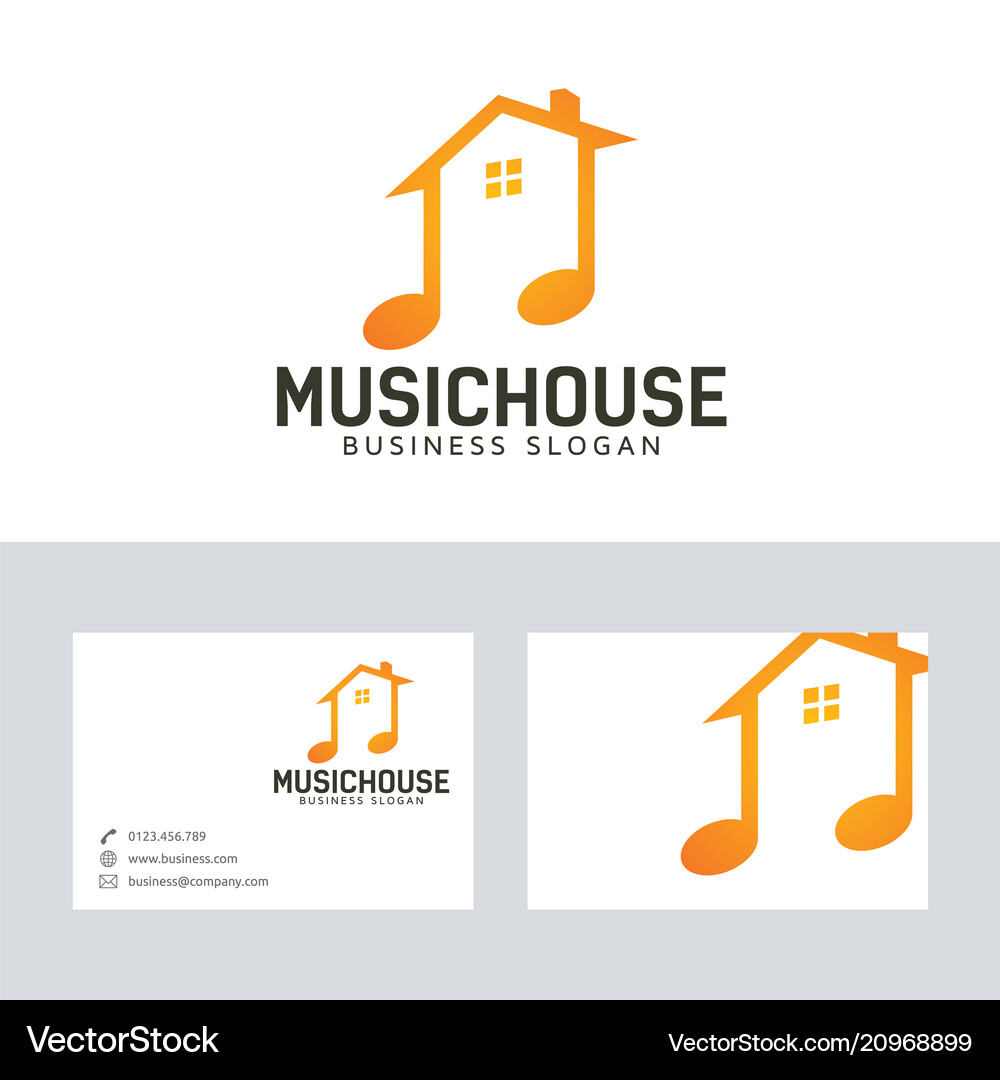 Music House Logo Concept Vector Image