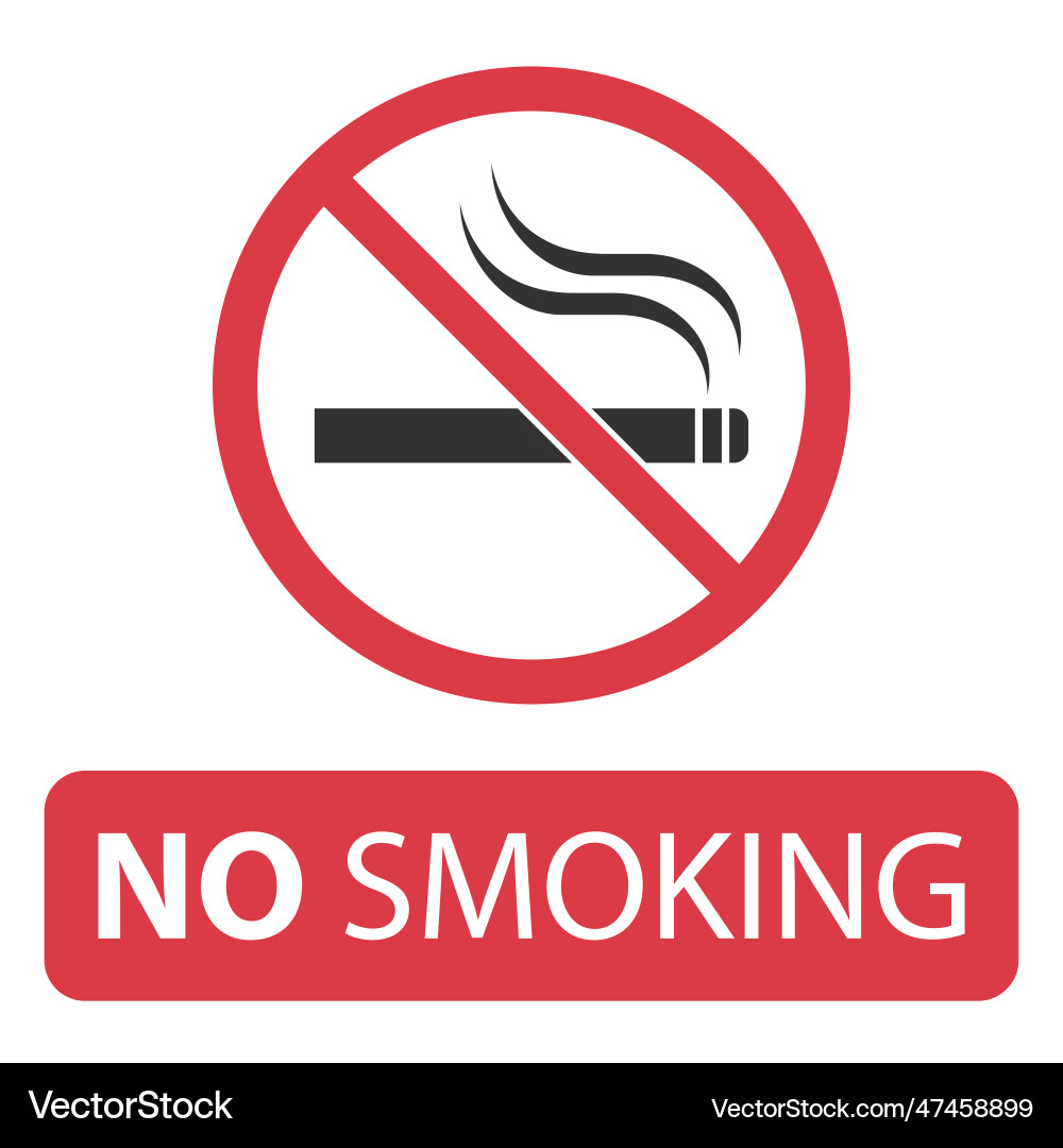 No smoking cigarette sign is prohibited No smoking cigarette sign is prohibited vector image