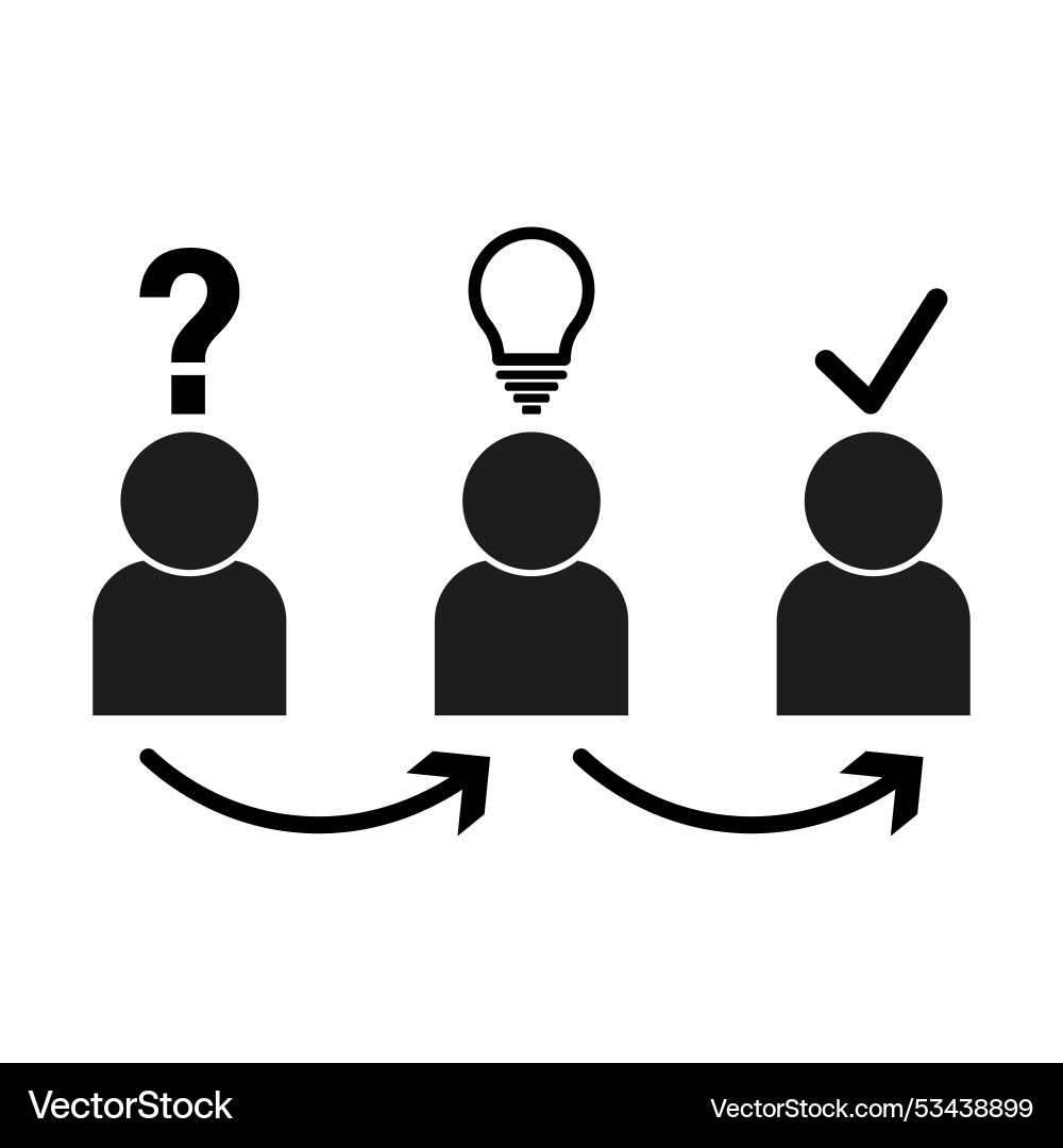 Question idea solution icons problem solving Question idea solution icons problem solving vector image