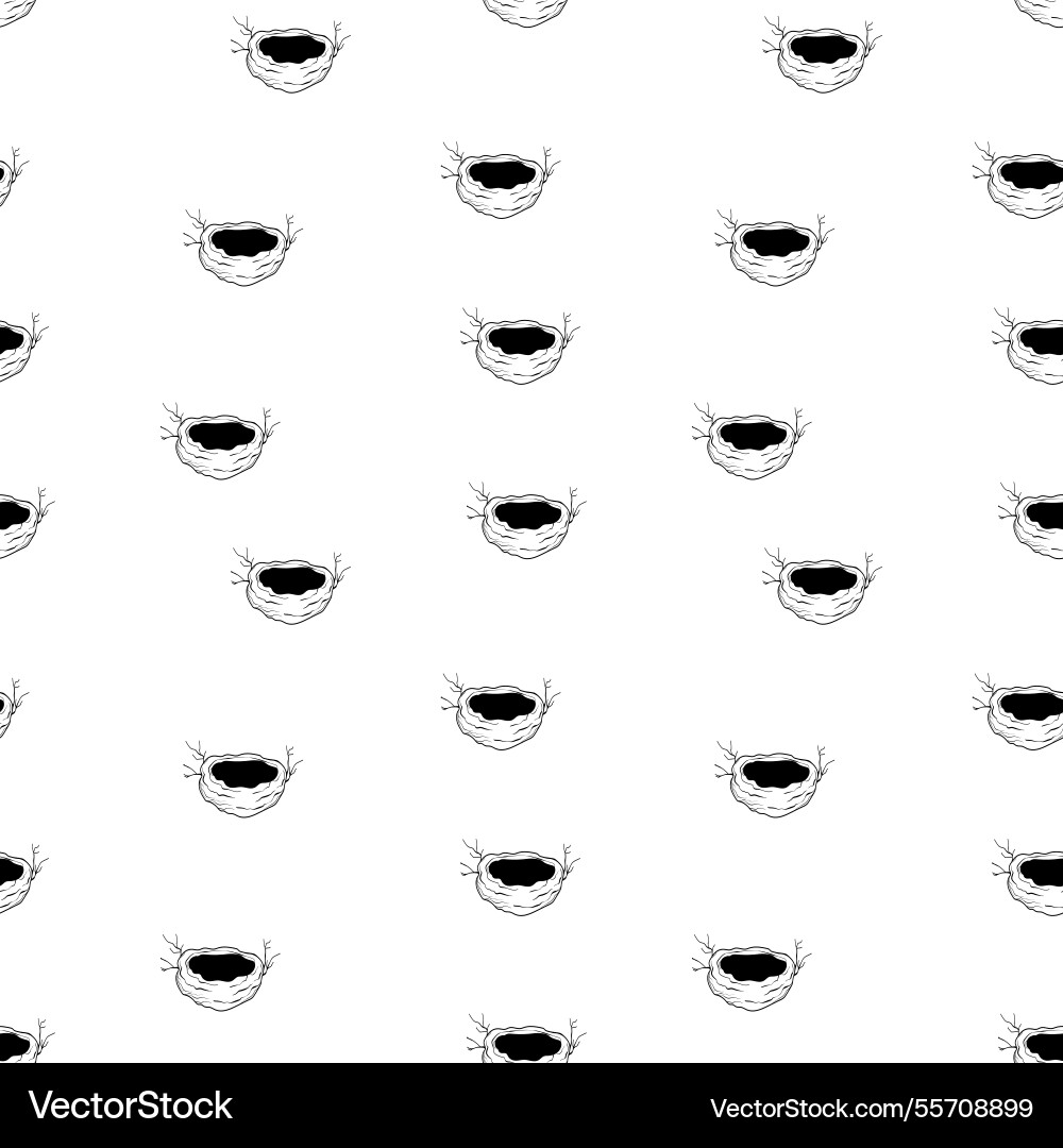 Spring seamless pattern with bird nest eggs Spring seamless pattern with bird nest eggs Vector Image