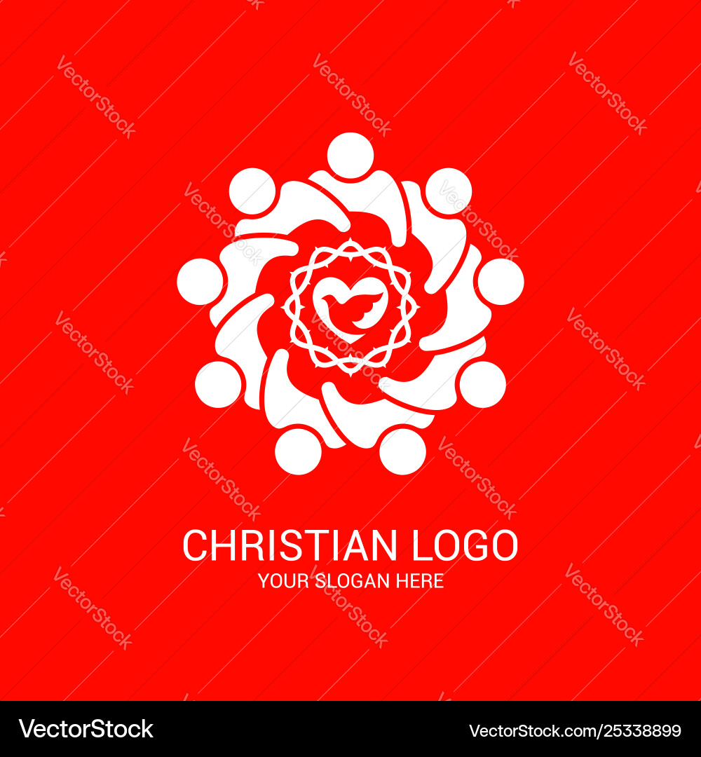 Unity believers in jesus christ Royalty Free Vector Image