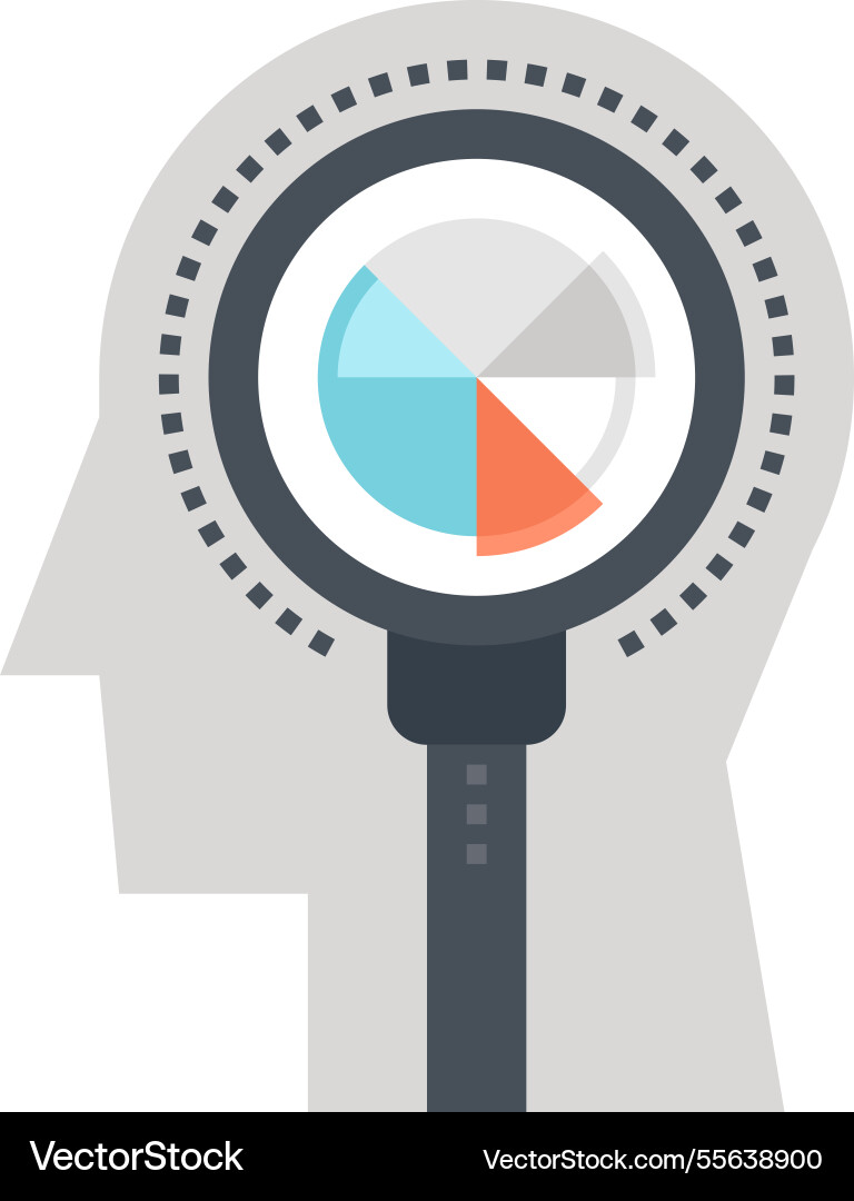 Analytics flat web icon concept vector image