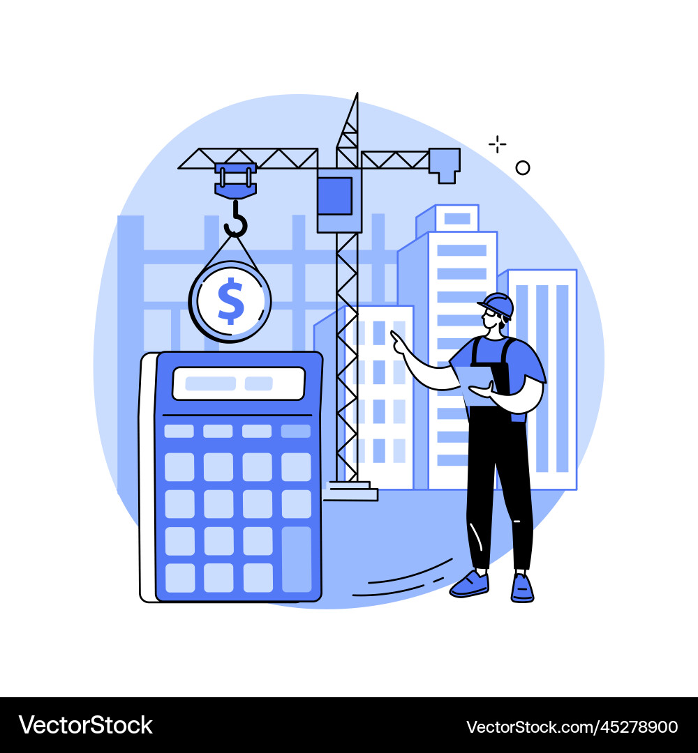 Construction costs abstract concept Royalty Free Vector