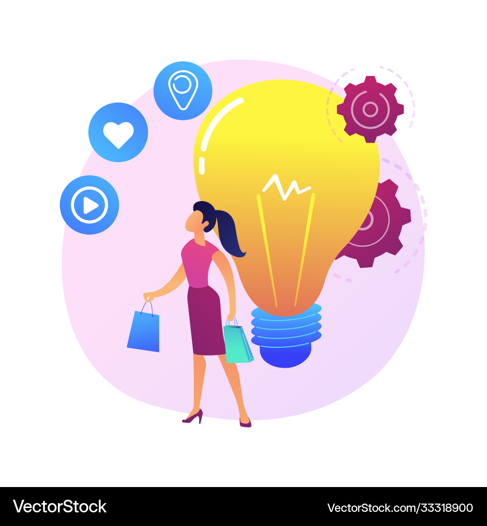 Consumer behaviour abstract concept Consumer behaviour abstract concept vector image
