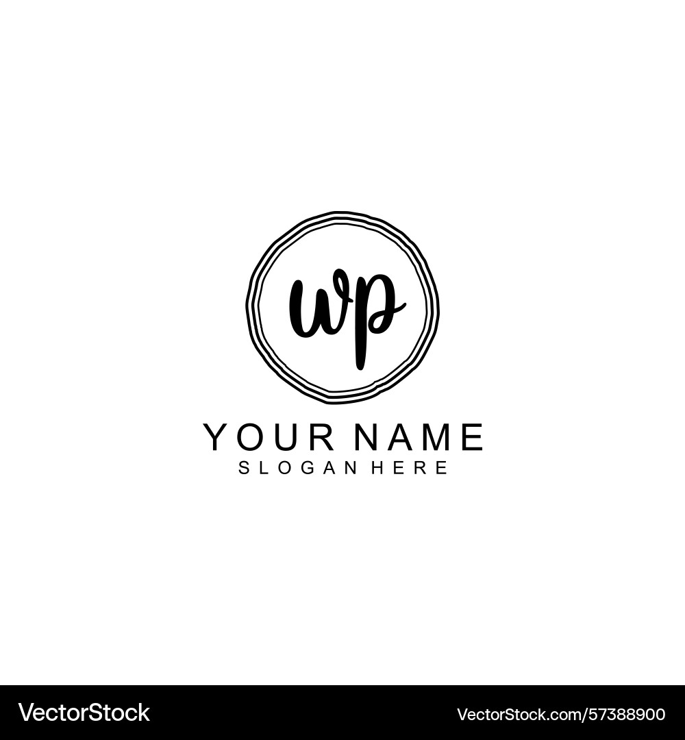 Elegant wp initial logo collection with modern Elegant wp initial logo collection with modern Vector Image