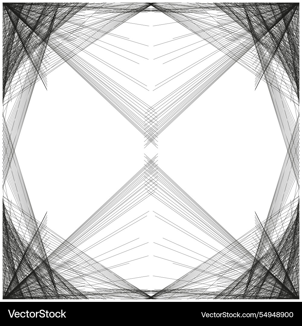 Geometric cross pattern abstract intersecting vector image