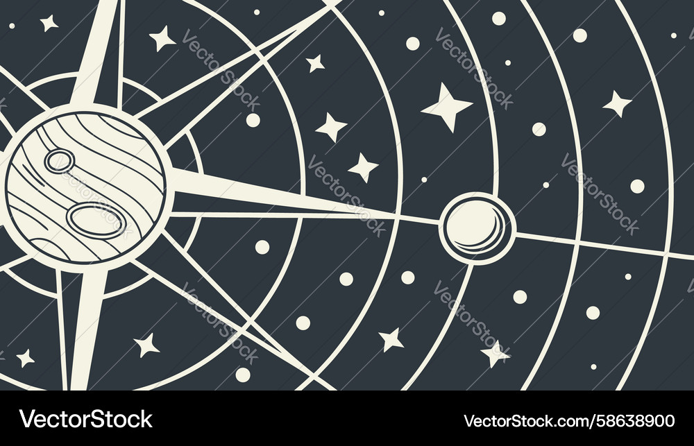 Planetary Navigation System Vector Image