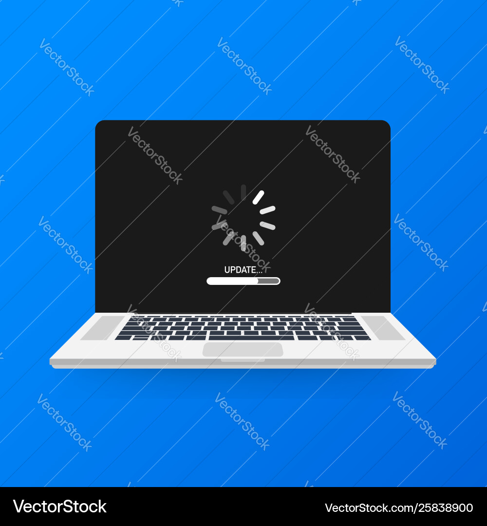 System Software Update Progress vector image