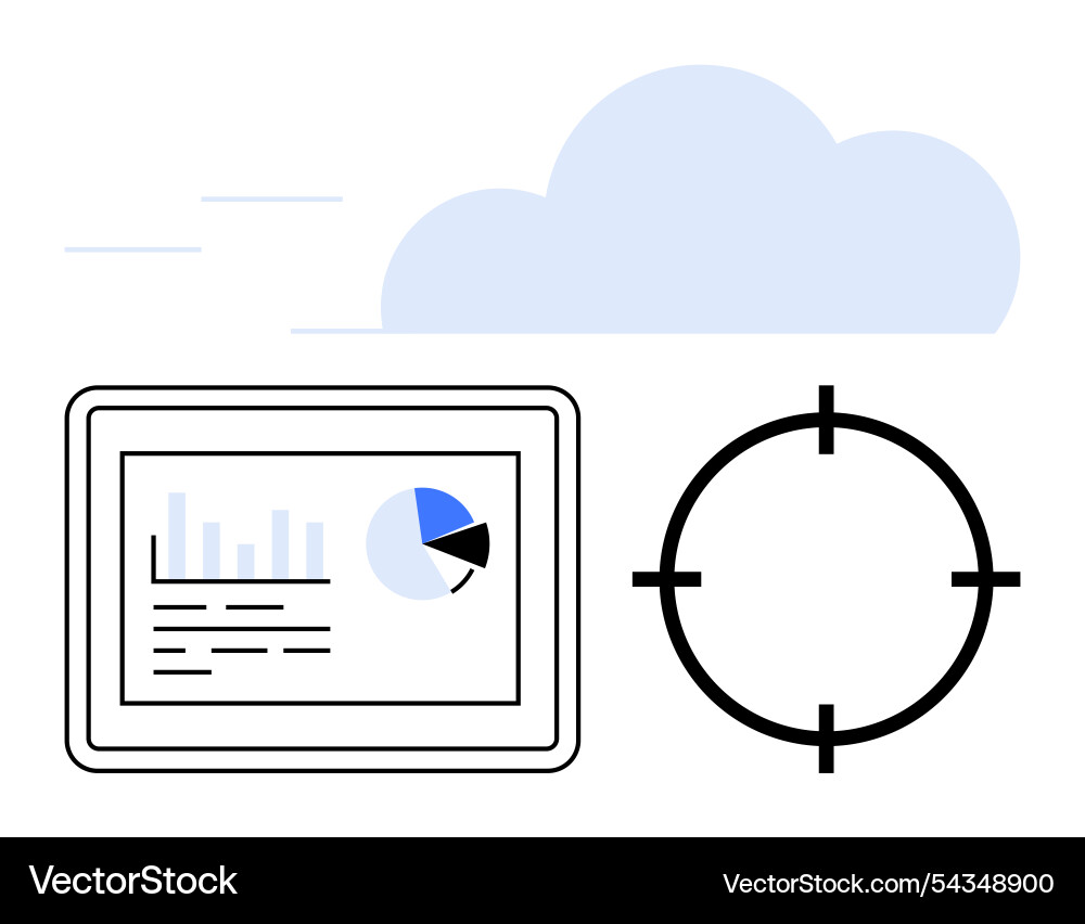 Technology concept with digital tablet displaying Technology concept with digital tablet displaying vector image
