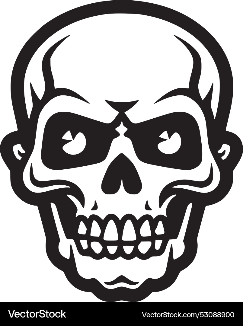 Totenkopf - minimalistisches und flaches Logo Totenkopf - minimalistisches und flaches Logo vektorbild