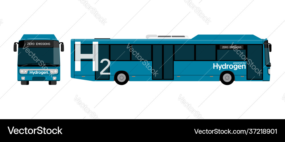 A hydrogen fuel cell bus concept Vector Image