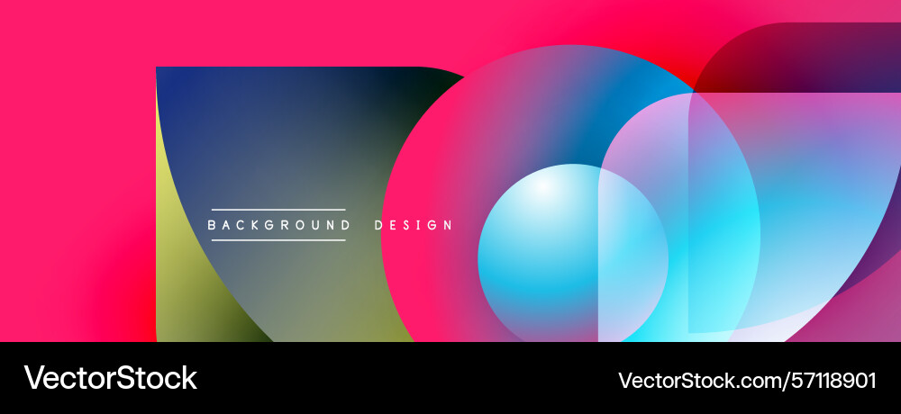 Abstract vibrant design features overlapping vector image