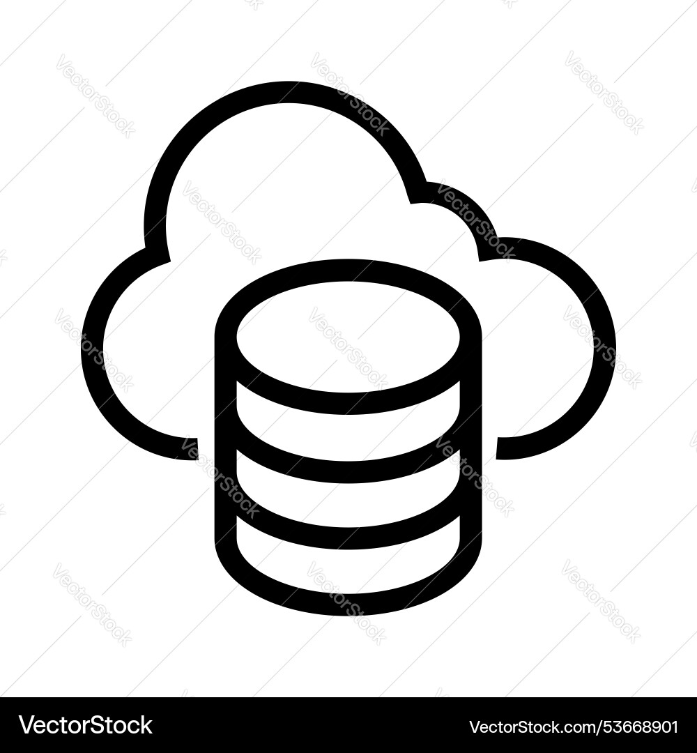 Cloud computing icon outline style design Cloud computing icon outline style design Vector Image