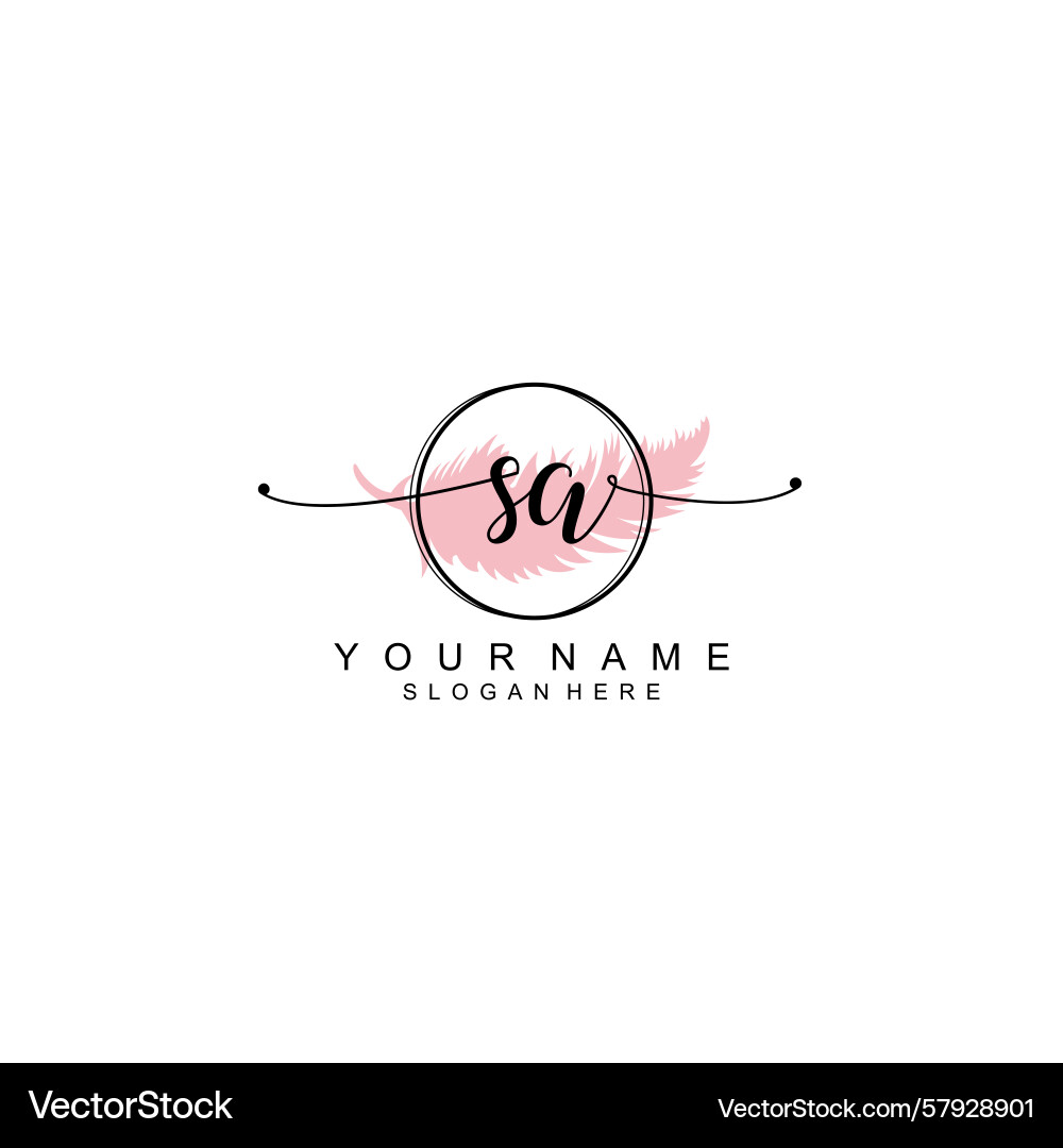 Handwriting logo concepts with initial sa Vector Image