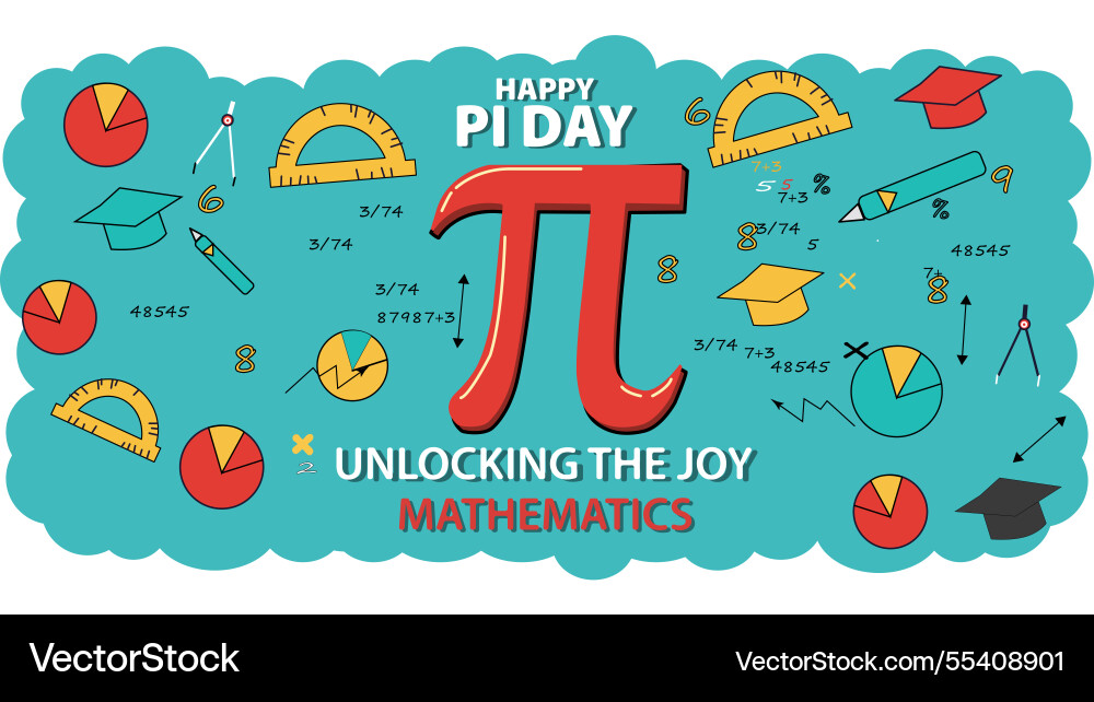Happy pi day unlocking the joy of mathematics Vector Image